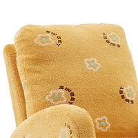 26.8 W Modern Rocking Chair For Nursery, Mid Century Accent Rocker Armchair With Side Pocket