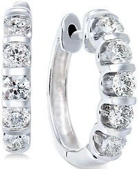 Diamond Hoop Earrings in 14k White Gold (2 ct. t.w