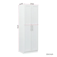 Streamdale 2-Door Kitchen and Wardrobe Cabinet with Partitions