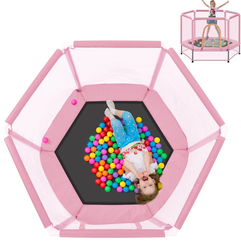 Streamdale Mini Trampoline for Kids, Safety Net Included