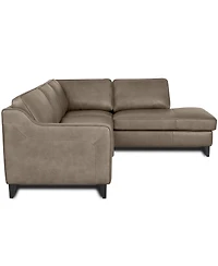 Rutherford Home Bari 98" Leather 2-piece Sectional