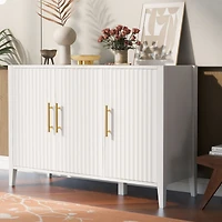 Streamdale Furniture Three-door Storage Cabinet with Metal Handles for Any Room