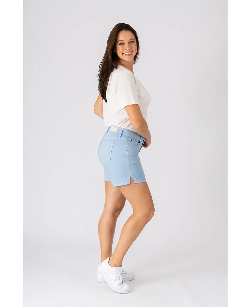 Slink Jeans Plus Side Vent Shorts