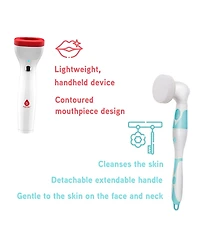 Pursonic Radiant Beauty Duo: Facial & Body Cleansing Brush + Fuller Lip Plumper
