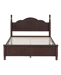 Simplie Fun 3-Pieces Bedroom Sets, Full Wood Platform Bed And Two Nightstands-White