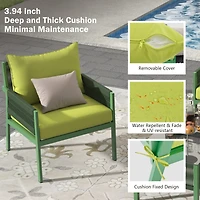 Streamdale 4-Piece Grey Patio Furniture Set with Cushions