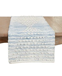 Saro Lifestyle Artisan Woven Stripe Diamond Table Runner, 16"x72"