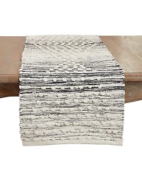 Saro Lifestyle Artisan Woven Stripe Diamond Table Runner, 16"x72"