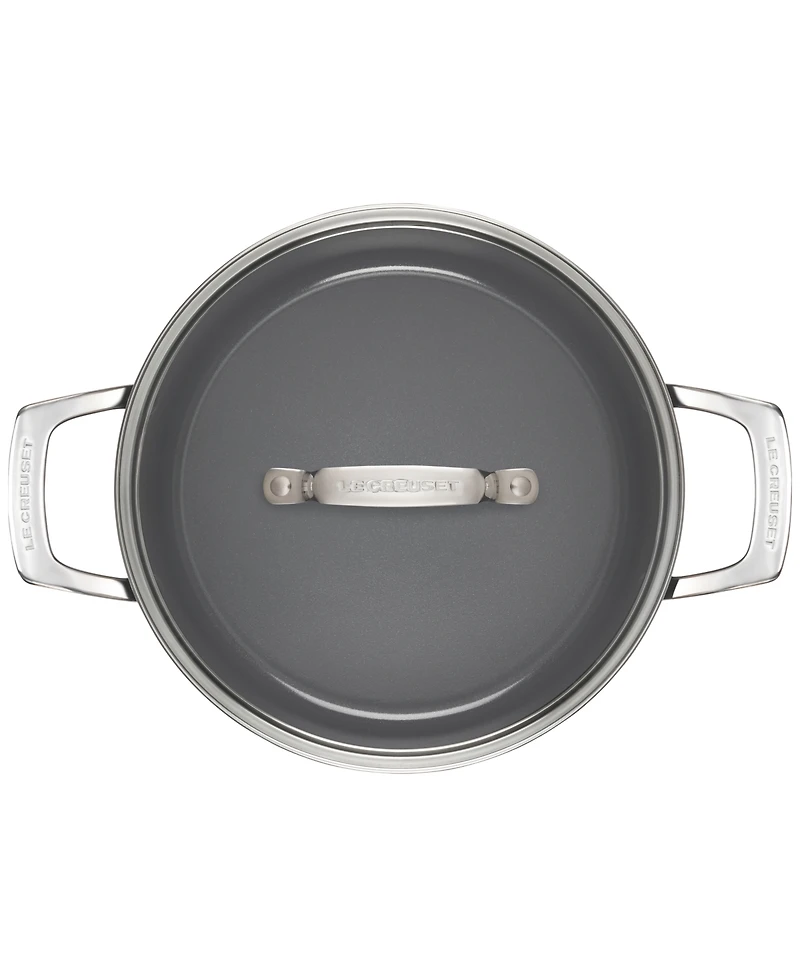 Le Creuset Essential Nonstick Ceramic 6.3-Qt. Stockpot with Glass Lid