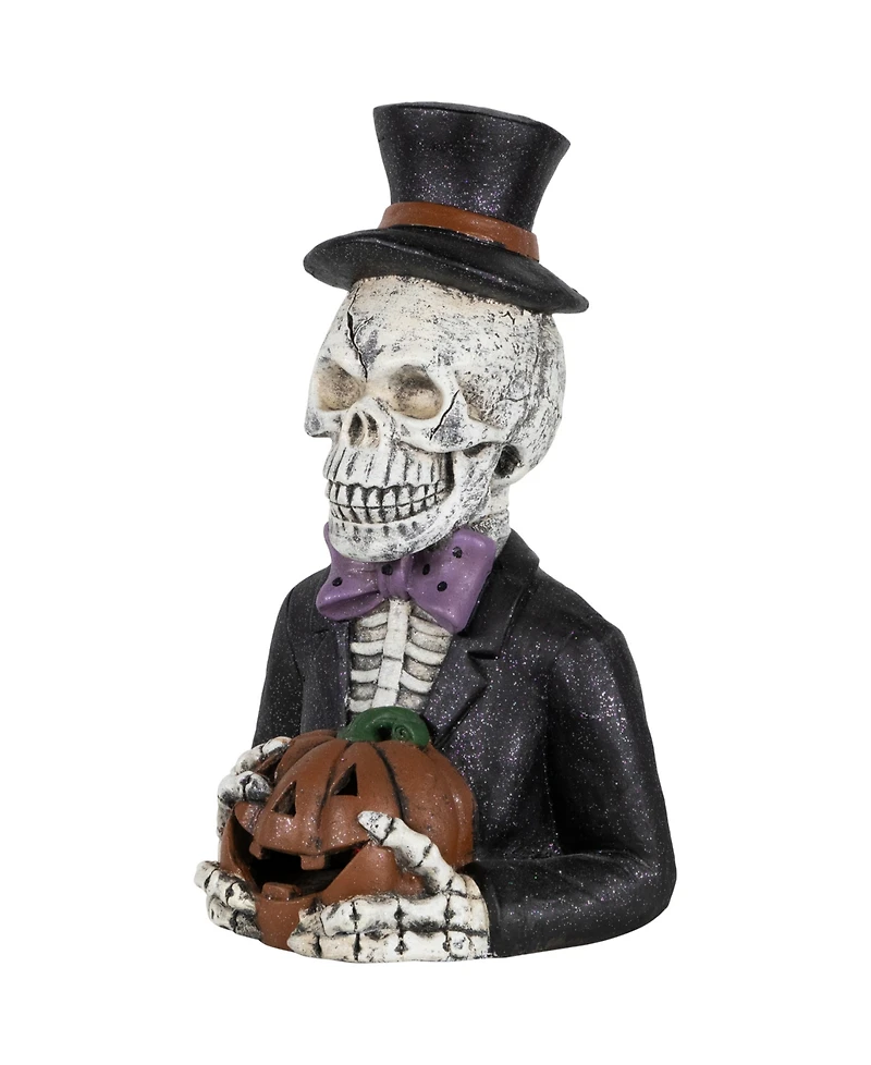 Northlight 23.5" Led Lighted Skeleton with Jack-o-Lantern Halloween Decoration