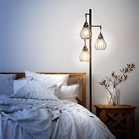 Teardrop 68" Led Floor Lamp with 3 Metal Shades