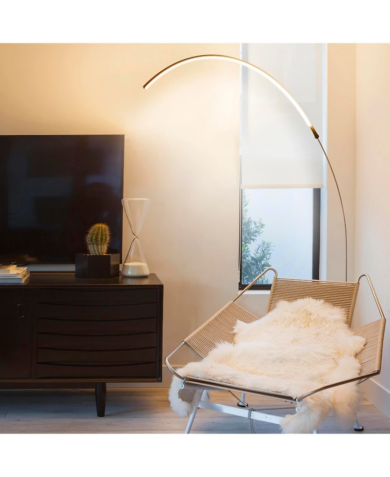 Sparq 67" Dimmable Led Modern Arc Floor Lamp
