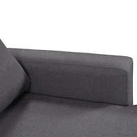 Streamdale Furniture Upholstery Sleeper Sectional Sofa With Storage Space, 2 Tossing Cushions