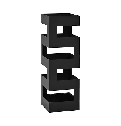 vidaXL Umbrella Stand Tetris Steel Black