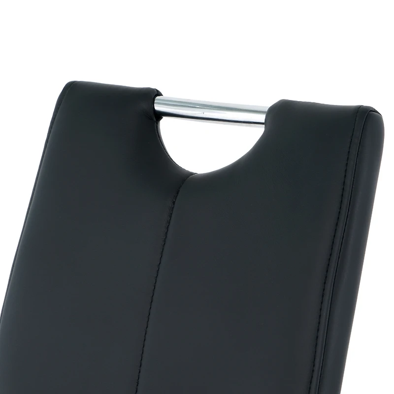 Set of 4 Modern Faux Leather Dining Chairs