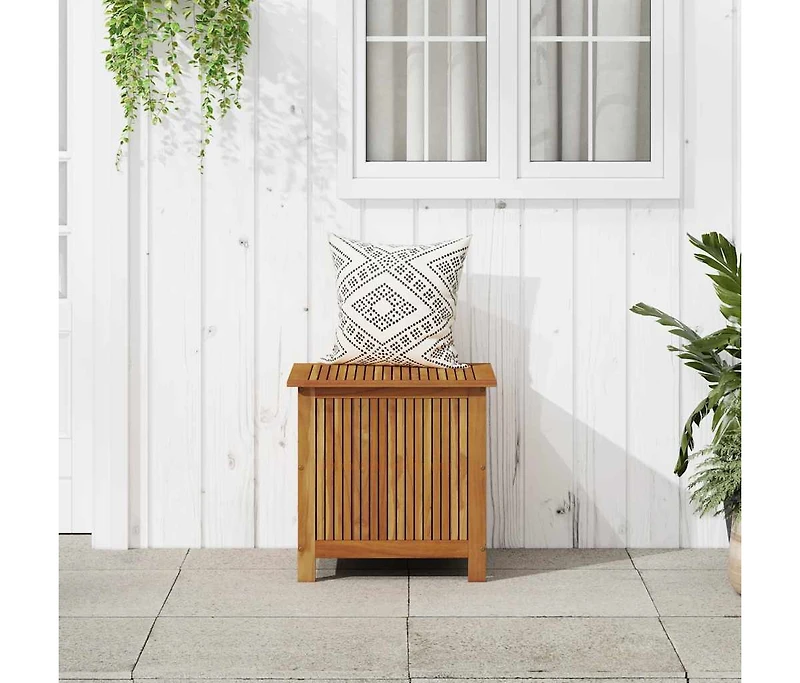 Patio Storage Box 23.6"x19.7"x22.8" Solid Wood Acacia