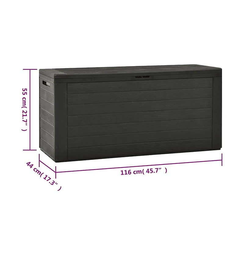 Patio Storage Box Anthracite 45.7"x17.3"x21.7"