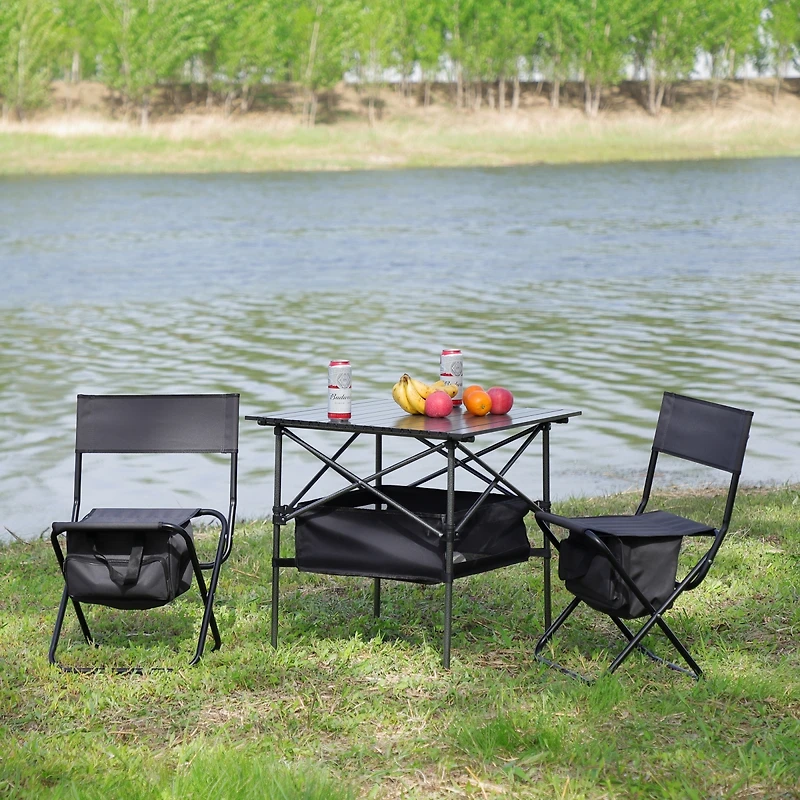 Streamdale 3-Piece Folding Table & Chairs Set for Outdoor Use