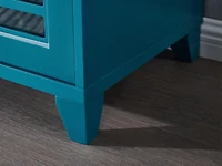 60" Sideboard Buffet Table With 2 Doors, Storage Cabinet With Adjustable Shelves, Teal