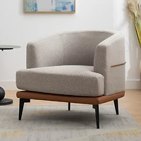 Streamdale Modern Two-Tone Upholstered Barrel Chair