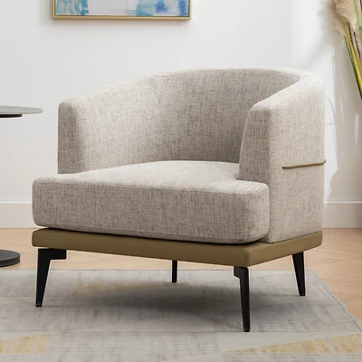 Streamdale Modern Two-Tone Upholstered Barrel Chair