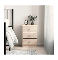 vidaXL Bedside Cabinet Alta 16.1"x13.8"x21.9" Solid Wood Pine