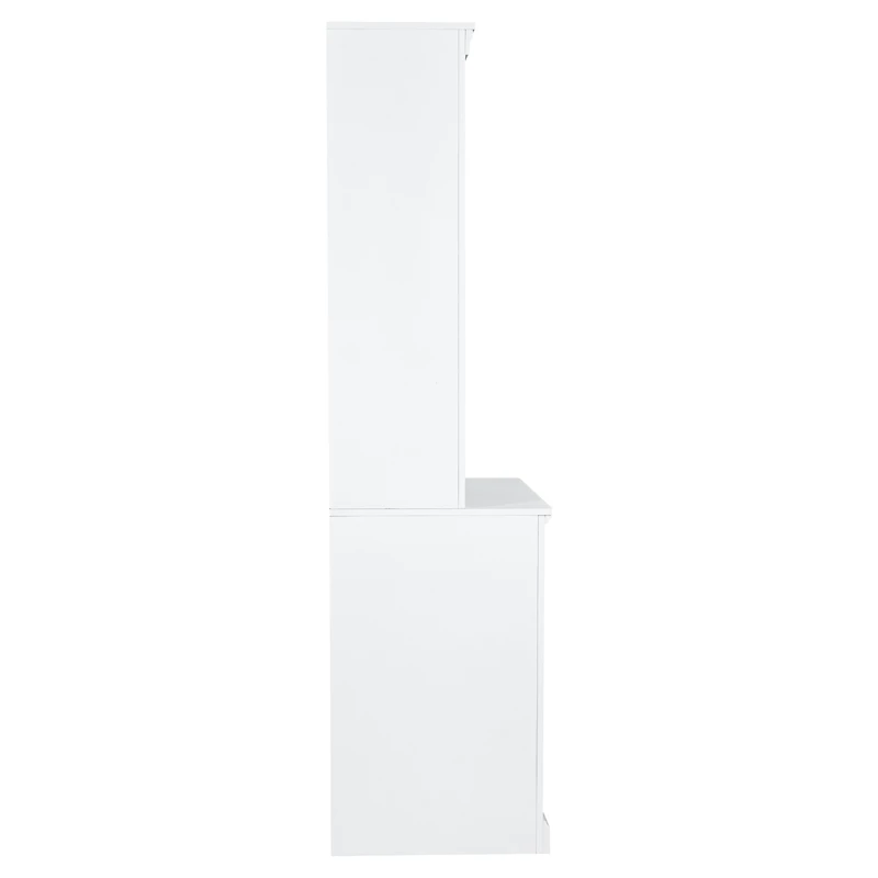 Streamdale Furniture 83.4" Tall Bookshelf With Led Lighting, Modern Bookcase