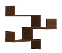 vidaXL Wall Corner Shelves 2 pcs Brown Oak 15.7"x15.7"x19.7" Engineered Wood