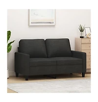 vidaXL 2-Seater Sofa Black 47.2" Fabric