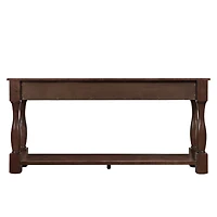 Streamdale 63" Wood Console Table with Drawers & Shelf, Easy Assembly