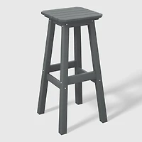 WestinTrends 29" Hdpe Outdoor Patio Square Backless Bar Stool