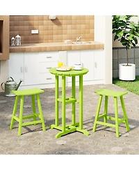 WestinTrends Outdoor Patio Counter Height Bar Stools Bistro Table Set