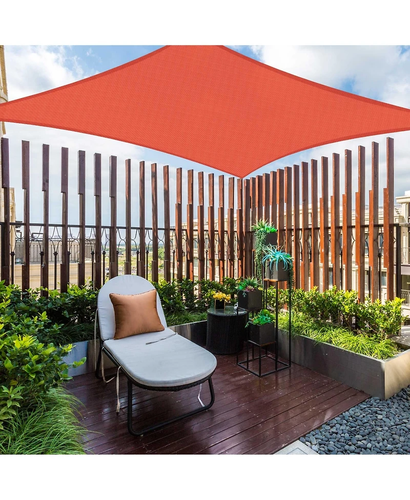 12x12 Ft 97% Uv Block Square Sun Shade Sail Heavy Duty Hdpe Canopy Patio Lawn