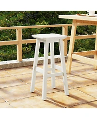 WestinTrends 29" Hdpe Outdoor Patio Square Backless Bar Stool