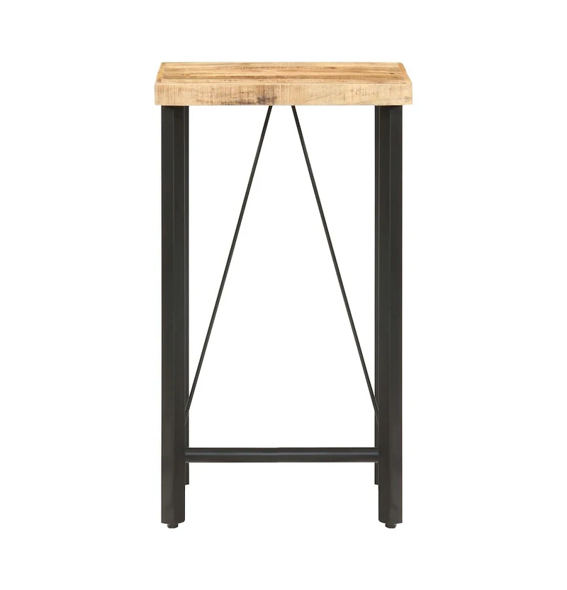 vidaXL Bar Table 23.6"x23.6"x42.1" Rough Mango Wood