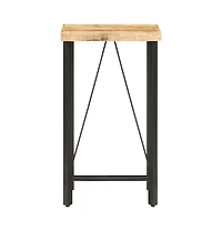 vidaXL Bar Table 23.6"x23.6"x42.1" Rough Mango Wood