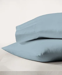 Purity Home 300 Thread Count Brushed Cotton Percale Pillowcase Pair