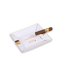 Bey-Berk "Smoking Kills" Porcelain Ashtray
