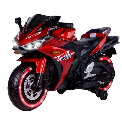 Streamdale 12V Kids Motorcycle Ride On Toy with Training Wheels