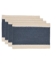 Saro Lifestyle Whipstitched Border Design Placemat Set of 4, 14"x20"