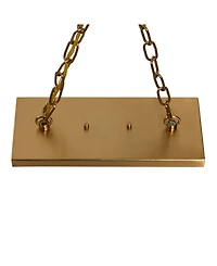 Robert Stevenson Lighting Lorne - Metal and Frosted Glass 5-Light Chandelier Brushed Gold