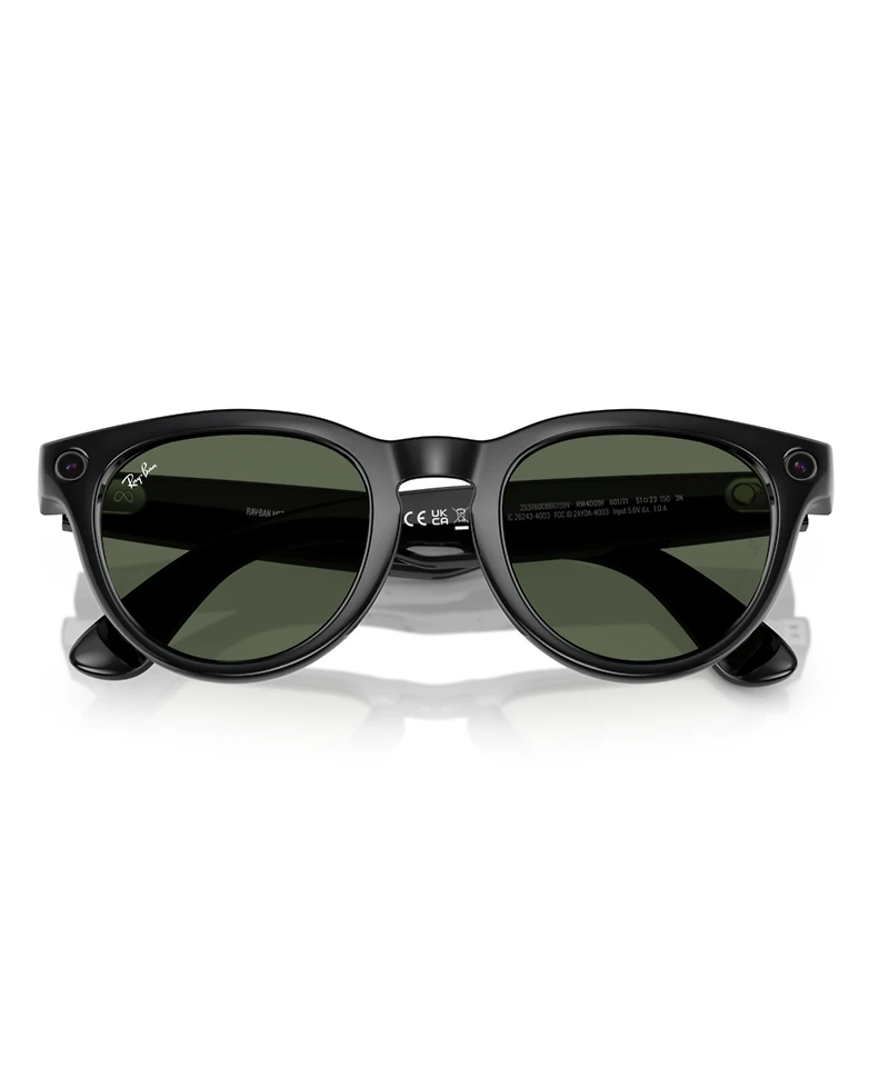 Ray-Ban Unisex Ai Meta Gen1 Headliner Low Bridge Fit Sunglasses, RW4009F