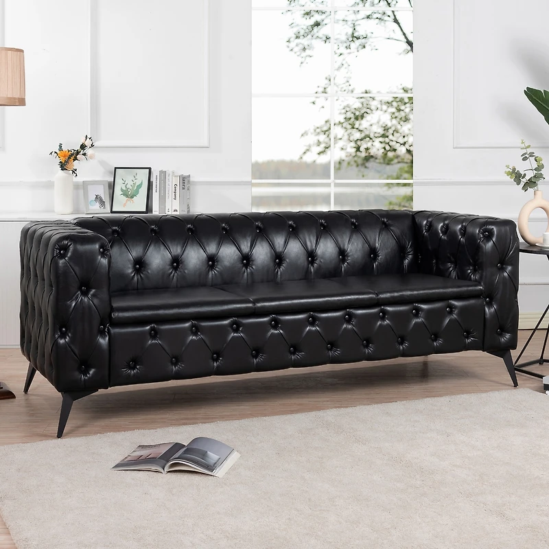 Streamdale Traditional 3-Seater Sofa with Removable Cushions (84")
