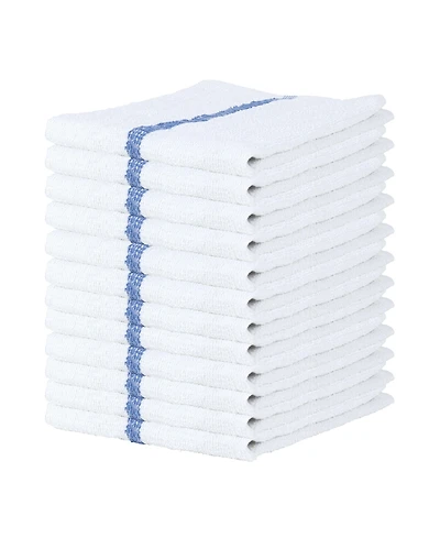 Arkwright Home Qwick Wick Bar Mop Towels (12 Pack), Cotton, 16x19 in., Multipurpose Terry Cleanup Towels, Striped Color Options