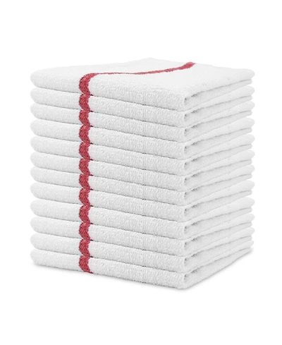 Arkwright Home Qwick Wick Bar Mop Towels (12 Pack), Cotton, 16x19 in., Multipurpose Terry Cleanup Towels, Striped Color Options