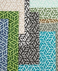 Design Imports Fridge Liner Collection Non-Adhesive, Cut to Fit, 12x24", Gray Abstract Leaf, 6 Piece