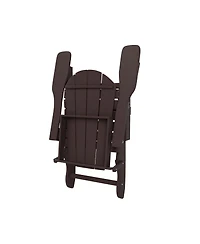 WestinTrends Adirondack Folding Chair with Ottoman and Side Table Set