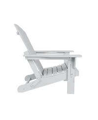 WestinTrends Adirondack Folding Chair with Ottoman and Side Table Set