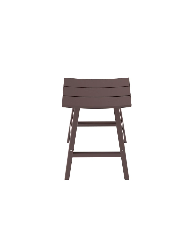 Outdoor Patio Adirondack Bar Height Stool Saddle Seat Chair