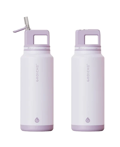 Grosche Alpine Flip 'N Sip Insulated, Leakproof Water Bottle with Straw